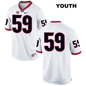 Youth Georgia Bulldogs NCAA #59 Robert Hill Nike Stitched White Authentic No Name College Football Jersey GPC1854KY